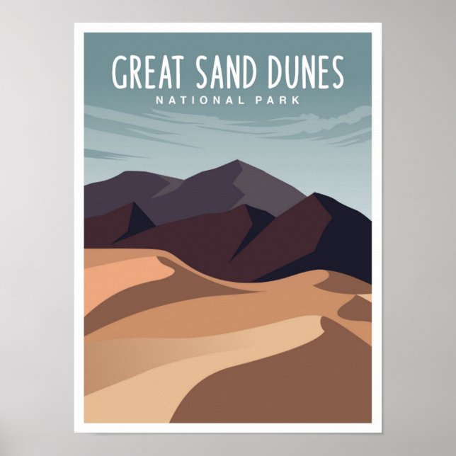 Poster Great Sands Dune National Park Colorado Travel (Frente)