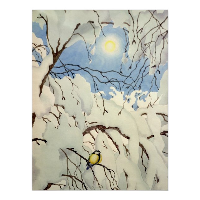 Póster Great Tit - Theodor Severin Kittelsen (Frente)