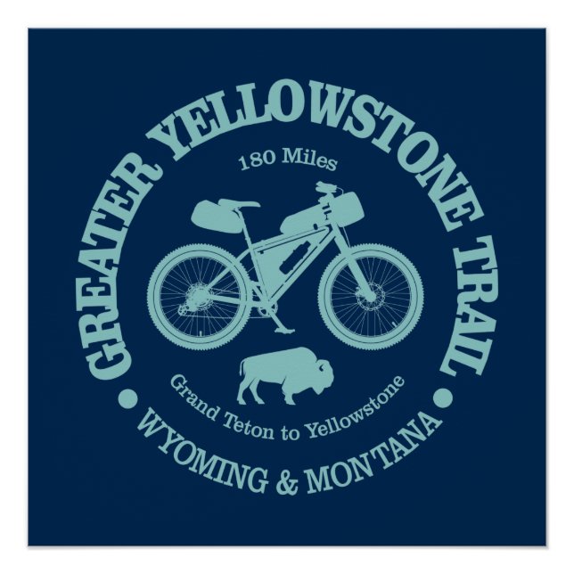 Póster Greater Yellowstone Trail (cycling) (Frente)