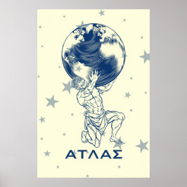 Poster Grécia Antiga do Atlas de mitologia grega