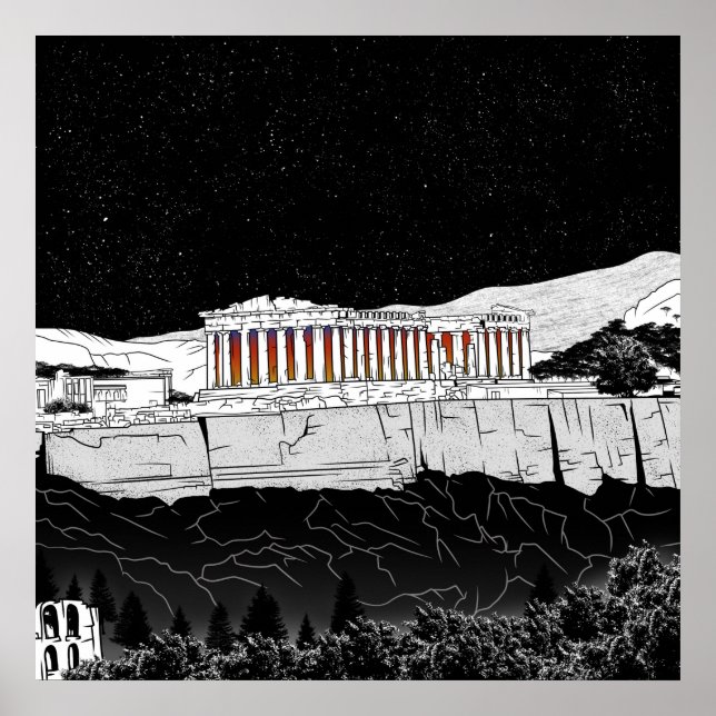 Poster Grécia de Atenas Parthenon (Frente)