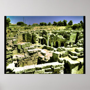 Poster grécia de corinto de ruínas