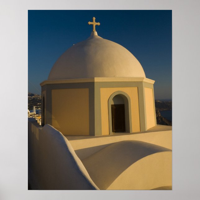 Poster Grécia e ilha grega de Santorini, cidade de 2 (Frente)