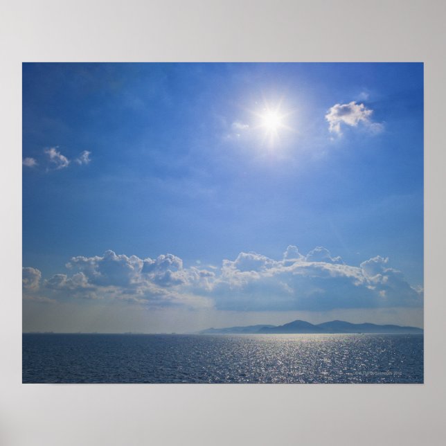 Poster Grécia, Ilhas Cíclades, Mar Egeu (Frente)