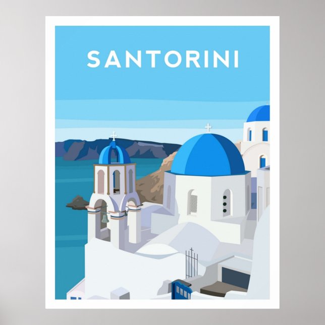 Poster Grécia Santorini (Frente)