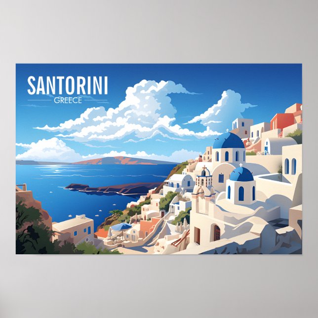 Poster Grécia Santorini | Ilha grega | (Frente)