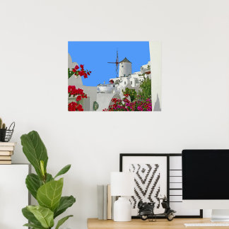 Poster Grécia santorini oia
