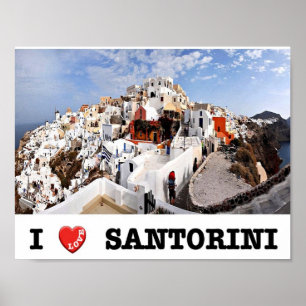 Poster Grécia - Santorini - Thera - Thira - Oia -