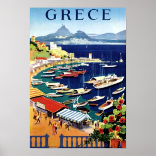 Poster Grécia Vintage Atenas