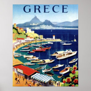 Poster Grécia Vintage Atenas