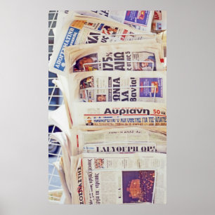 Póster Greek Newspapers