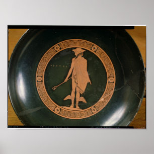 Póster Greek red-figure cup, depicting the god Hermes