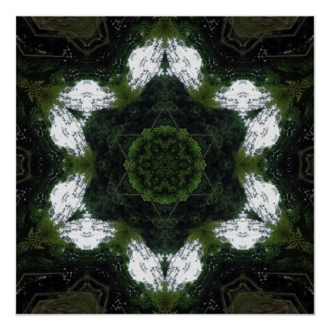 PÓSTER GREEN ABSTRACT DRAWING. SAMER BRASIL 1 (Frente)