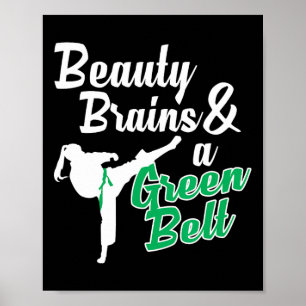 Poster Green Belt Taekwondo Artes Marciais Engraçado Judo