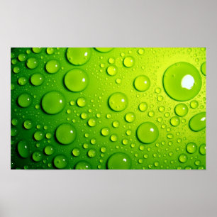 Póster Green Bubbles