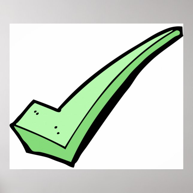 Poster Green Check Mark Tick Symbol (Frente)