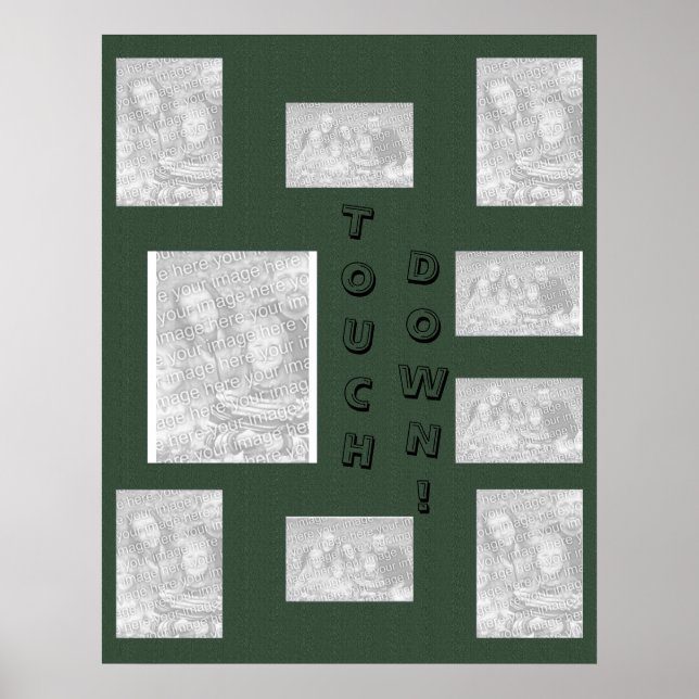 Póster Green Collage - Futebol (Frente)