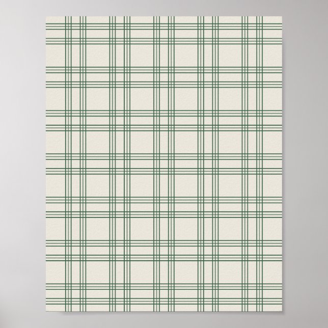 Poster Green E Cream Gingham (Frente)