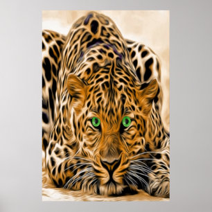 Póster Green Eye Leopard
