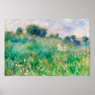 Poster Green Meadow by Renoir Impressionist Painting