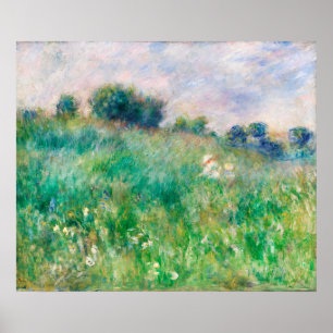 Poster Green Meadow by Renoir Impressionist Painting