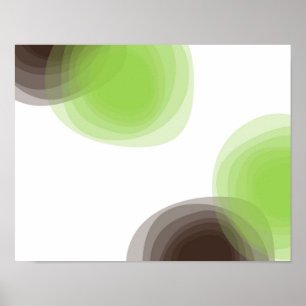 Poster Green, modern, simple, flower abstract graphic