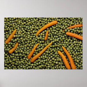 Poster Green peas and carrots