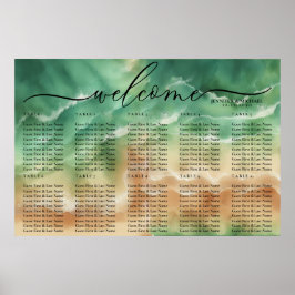 Poster Green Sand Ocean Beach Celebration Welcome Seating