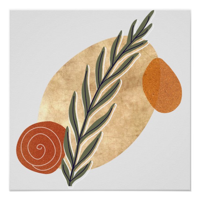 Póster Green Stalk Boho (Frente)