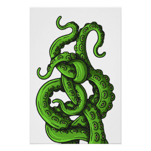 Póster Green Tentacles