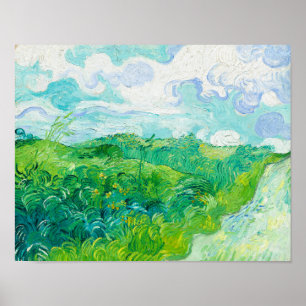 Poster Green Wheat Fields, Auvers, 1890, por van Gogh
