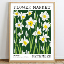 Green White Narciso Dezembro Nascimento Flower Mar