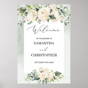 Poster Greenerage Foliage Boho White Sinal de Boho