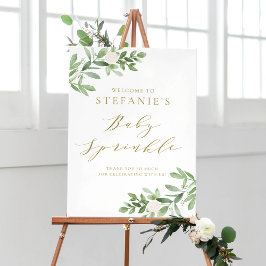 Poster Greenerescência e Flores Brancas Bebê Sprinkle Bem