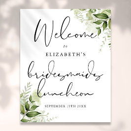 Poster Greenery Bridesmaids Luncheon - Sinal de Boas-vind