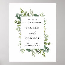 Greenery Eucalyptus Frame Entrada de Casamento