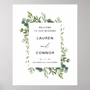 Poster Greenery Eucalyptus Frame Entrada de Casamento