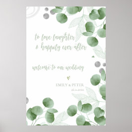 Poster Greenery Eucalyptus Saúda O Nosso Casamento