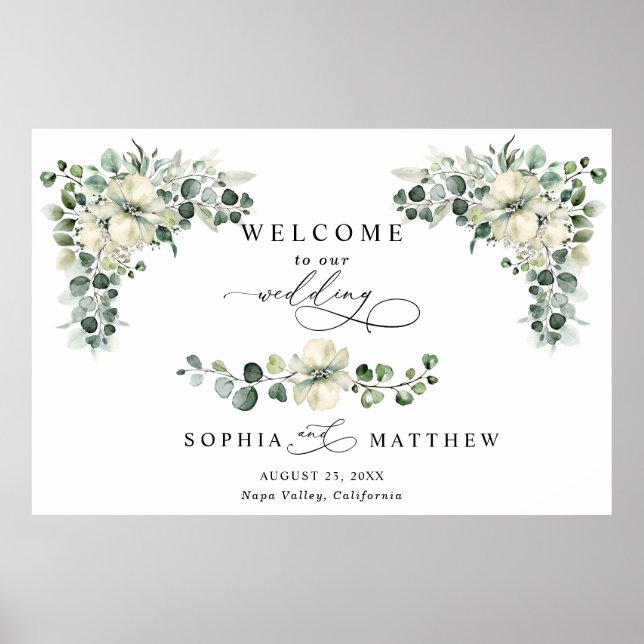 Poster Greenery Eucalyptus Wedding (Frente)