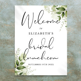 Poster Greenery Floral Bridal Luncheon Sinal de Boas-vind