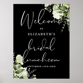 Poster Greenery Floral Bridal Luncheon Sinal de Boas-vind