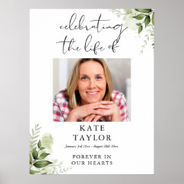 Poster Greenery Memorial Celebration Of Life Photo