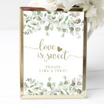 Poster Greenery Watercolor Eucalyptus Love É Um Sinal Doc<br><div class="desc">Greenery Watercolor Eucalyptus Love É Um Sinal Doce</div>
