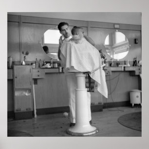 Poster Greenhills, Ohio Barbershop, anos 30