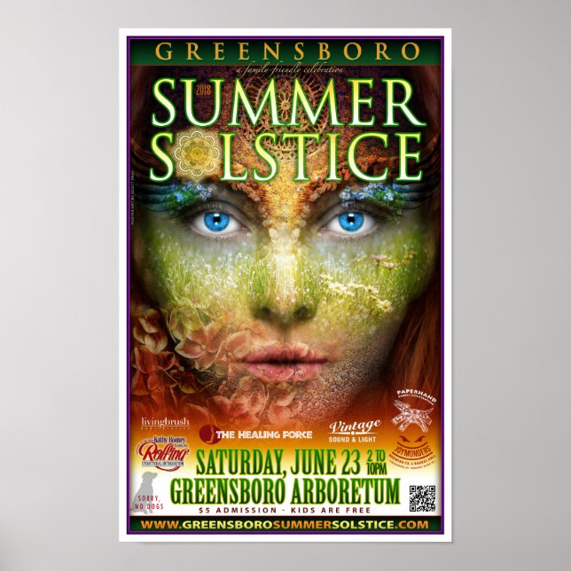 Poster Greensboro Solstício de Verão 2018 Lembrança (Frente)