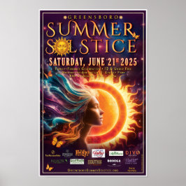 Poster Greensboro Summer Solstice 2025 Souvenir