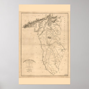 Póster Greenville, arte histórica da parede do vintage d