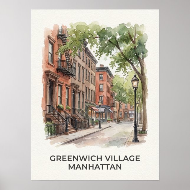 Poster Greenwich Village Manhattan (Frente)