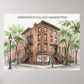 Poster Greenwich Village Manhattan