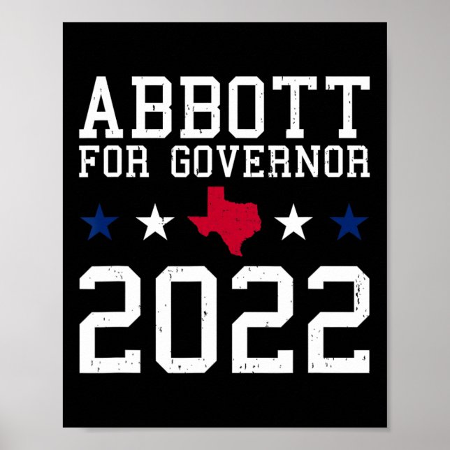 Poster Greg Abbott For Governor Election July 4th Republi (Frente)